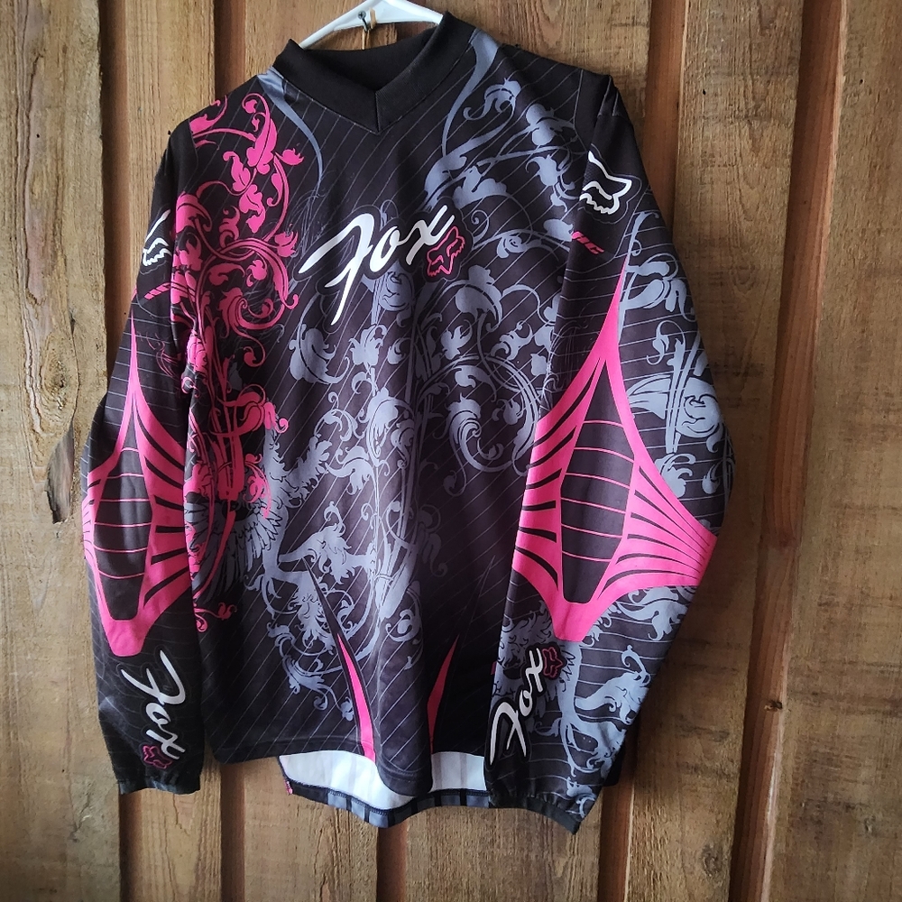 Fox racing jersey, Womens Small, pink & black